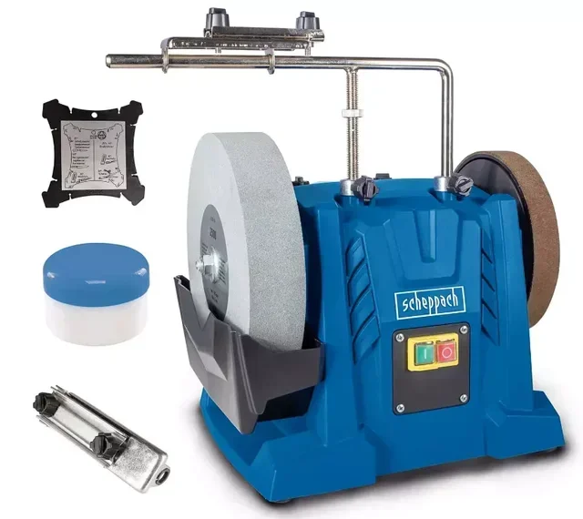 Afilador de agua SCHEPPACH TIGER 7000S 250mm 200W - Esmeriladora profesional con depósito irrompible