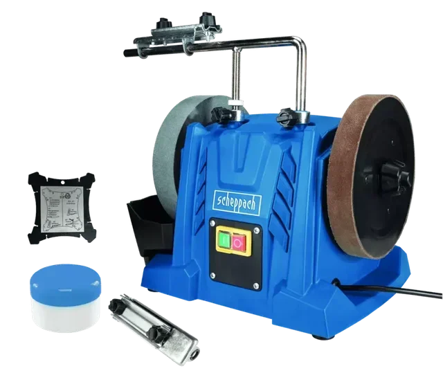 Afilador de agua SCHEPPACH Tiger 5000S 150W con plantilla universal y pasta de pulir