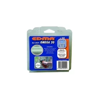 Agrafes galvanisées Omega 20 EDMA blanc - Boîte 200 unités - Ø fil 2 mm