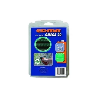 Omega 20 grüne kunststoffbeschichtete Klammern EDMA Packung 1000 Stück