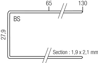 SENCO SP30NGB-ETA Edelstahlklammern 100 mm - Packung 1000 Stück