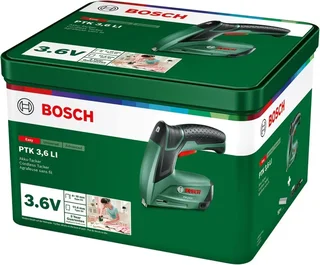 Agrafeuse sans fil Bosch PTK 3,6 LI - Batterie Lithium-Ion 3,6V avec coffret métal