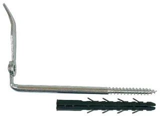 Arrêt de volet ING FIXATION 130 mm noir - Lot de 25 avec chevilles Ø12