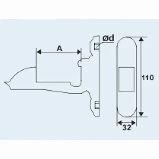Arresto per tapparella automatico a molla in acciaio inox TORBEL - Modello 3094S09