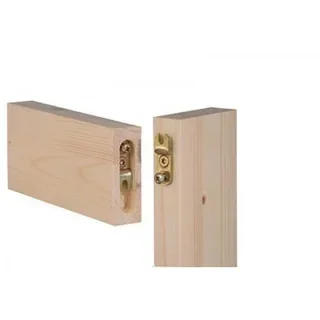 Assembleur bois-acier zingué K041DUO 46/15 pour sections 80x30 mm - Assemblage invisible et démontable