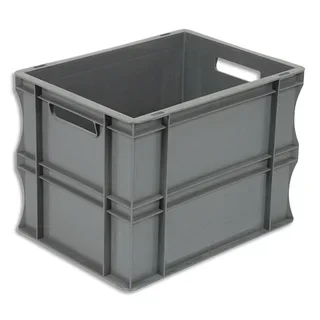 25L Grauer Polypropylen Stapelbarer Lebensmittelechter Handhabungsbehälter 300x400 mm