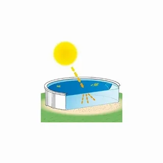 Copertura a bolle blu da 400 micron con bordo CID-700 per piscina