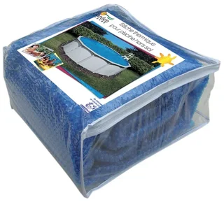 Copertura a bolle blu da 400 micron con bordo CID-700 per piscina