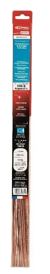 Baguette brasure argent 6% gaz Certigaz ATG Ø2mm 500g