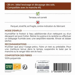 Starwax Scraper Brush Patio Tile High Resistance Nylon Fibres 1572