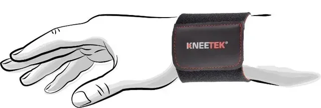 Bandage de poignet Kneetek noir - Maintien articulaire thermique taille unique