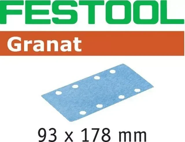 Bande abrasive FESTOOL Granat 93x178 mm ponceuse vibrante bois métal