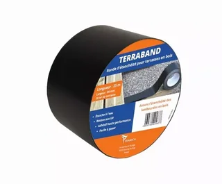 Bande d'étanchéité TRAMICO Terraband 85mm x 25m pour terrasse bois - protection UV et intempéries