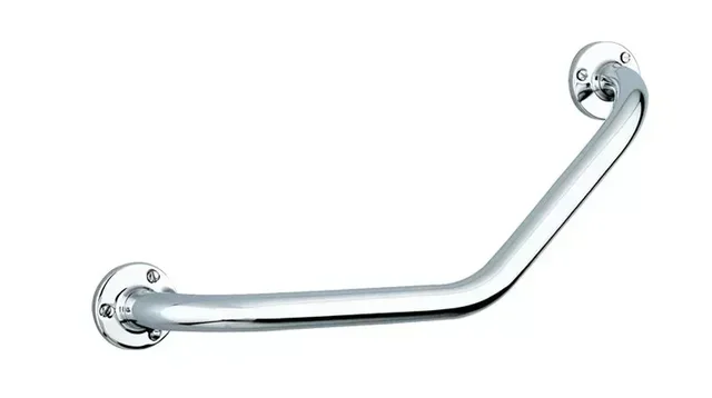 Barre d'appui inclinée 135° Eco Ø25 Inox poli DELABIE PMR 220mm