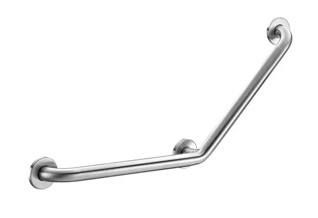 Barre d'appui angulaire 135° 3 points Inox brossé PMR 400x400mm DELABIE