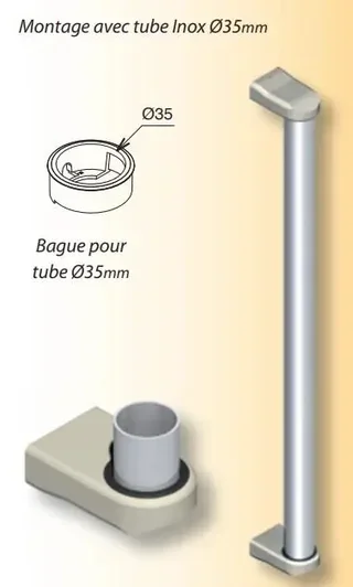 BarreauDiva La Croisée DS 3mL Ø35mm Acier Inox DS7387