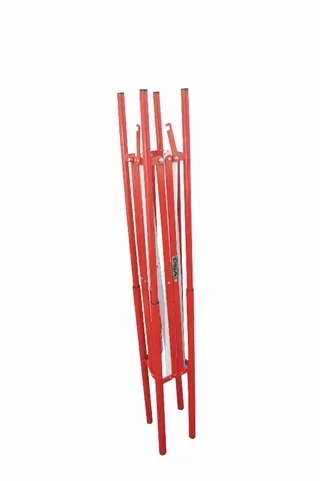 Barrière chantier extensible acier rouge blanc VISO 1,30m H1,05m