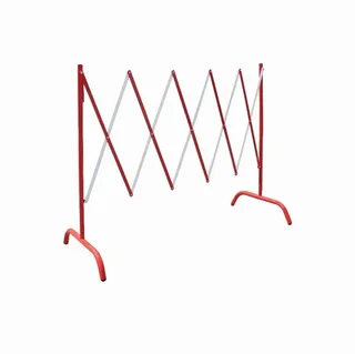 Barrière chantier extensible acier rouge blanc VISO 2,30m