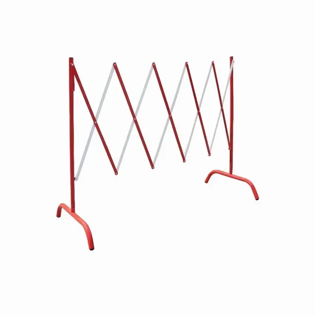 Barrière chantier extensible acier rouge blanc VISO 2,30m