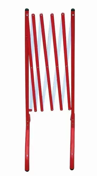 Barrière chantier extensible acier rouge blanc VISO 2,30m