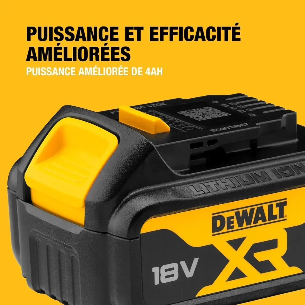 Batterie DEWALT 18V 4Ah XR Li-Ion DCB182-XJ pour outils électroportatifs