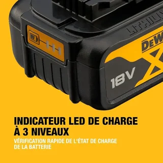 Batterie DEWALT 18V 4Ah XR Li-Ion DCB182-XJ pour outils électroportatifs