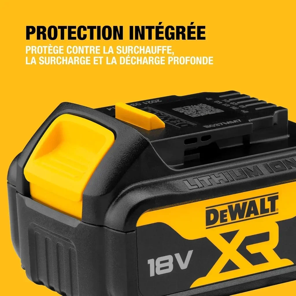 Batterie DEWALT 18V 4Ah XR Li-Ion DCB182-XJ pour outils électroportatifs