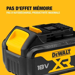 Batterie DEWALT 18V 4Ah XR Li-Ion DCB182-XJ pour outils électroportatifs