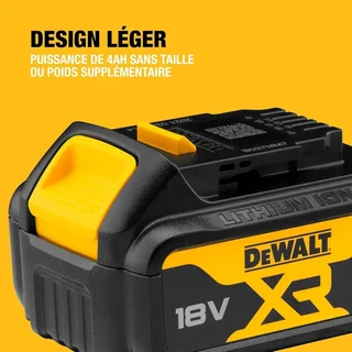 Batterie DEWALT 18V 4Ah XR Li-Ion DCB182-XJ pour outils électroportatifs