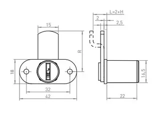 Batteuse bois OJMAR 2071 Ø16,5mm nickelé - Réf 307116.V12NI