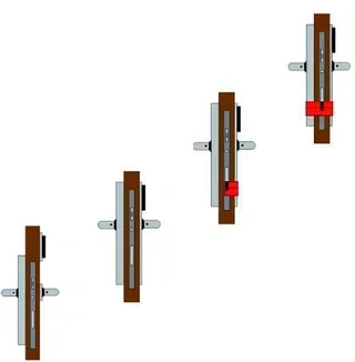 Chiudiporta Smartair IClass JPM quadrato 7mm interasse 70mm automatico