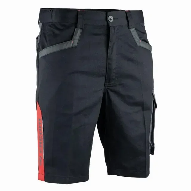 Facom Turn Arbeitsbermuda Schwarz Grau Rot FXWW6000E - Herren Arbeitsshorts Cargo