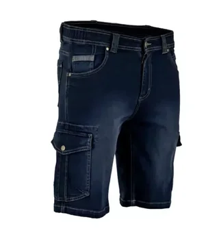 Bermuda jeans elasticizzato multitasche LMA RADE modello 6113 - denim blu