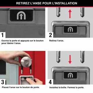 Caja de lluminada MASTER LOCK 5424EURD Caja de llaves segura de pared aluminio combinación retroiluminada