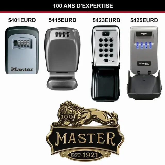 Master Lock 5401EURD Wall-Mounted Key Safe Box with Combination Code