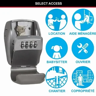 Boîte à clés sécurisée Master Lock 5415EURD murale à combinaison 4 chiffres aluminium