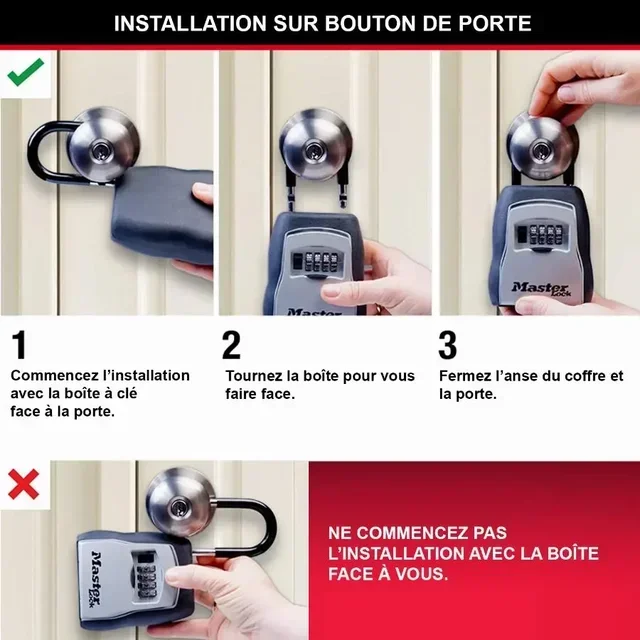 Boîte à clés sécurisée MASTER LOCK 5400EURD à combinaison avec anse
