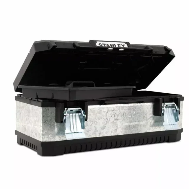 Stanley 51cm Galvanized Steel and Plastic Toolbox - Ref. 1-95-618