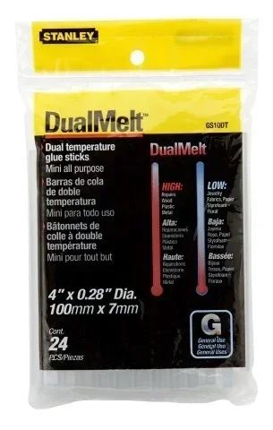 Boîte 24 bâtons colle Stanley Ø11,5mm pistolet à colle 6-GR100