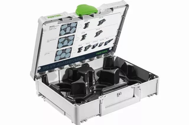 Caja organizadora FESTOOL Systainer³ 576781 para abrasivos D125 80x133mm - Estuche lijas almacenamiento