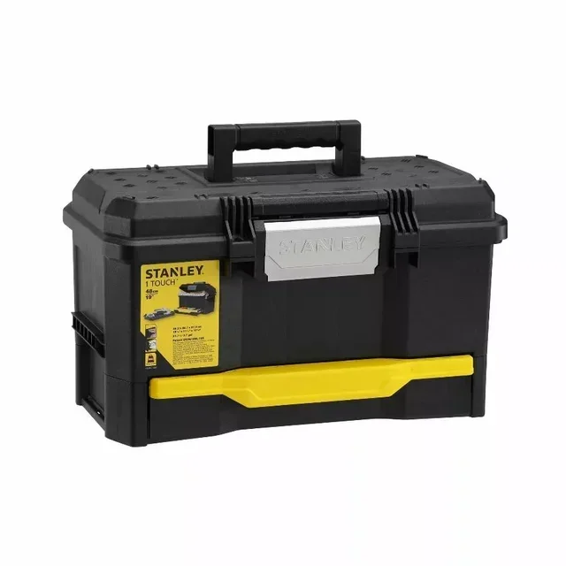Stanley 1-70-316 Touch Latch Toolbox 48 cm with Sliding Drawer and Tool Tray