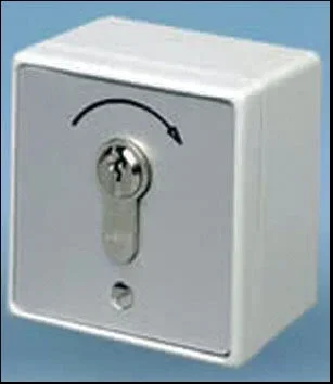 Boîtier contacteur clé saillie INTEGRAL 75x75x50 mm microswitches verts 802001