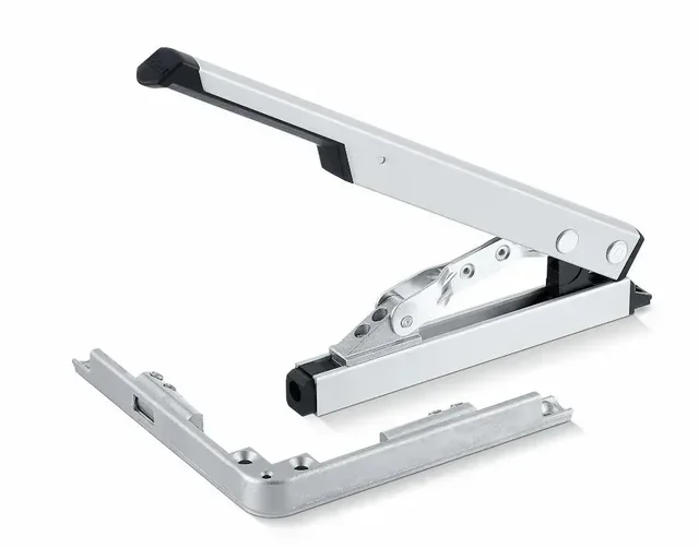 Boîtier fermeture GEZE OL90 Argent poignée renvoi 90° aluminium - Ref 30611