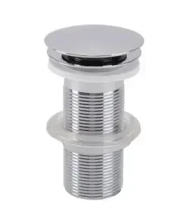 Bonde lavabo Nicoll L2268 clic-clac chrome 100mm sans trop-plein