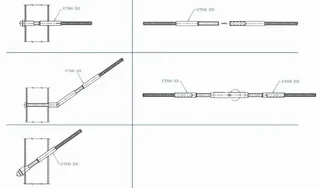 Borne filetée mâle INDIA inox 316 Ø6mm L70mm pas gauche
