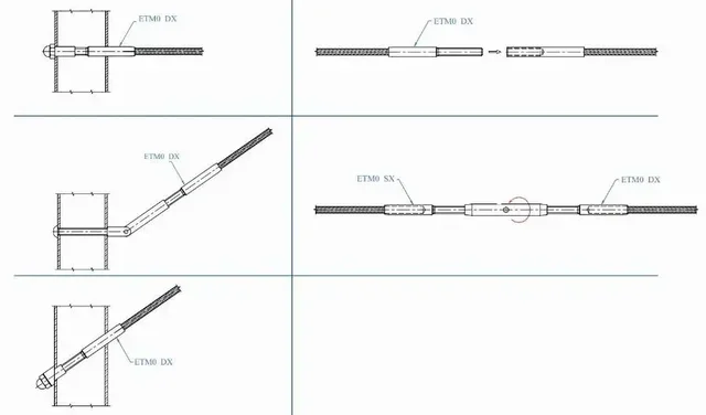 Borne filetée mâle INDIA inox 316 Ø6mm L70mm pas gauche