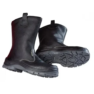 Botte de sécurité fourrée SINGER BREME cuir noir S3 SRC