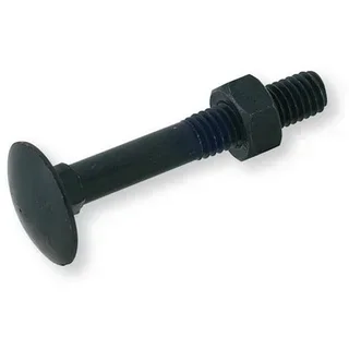 TRCC Lennie Schlossschraube DIN 603 Flachrundkopf Vierkantansatz Schwarz Verzinkt