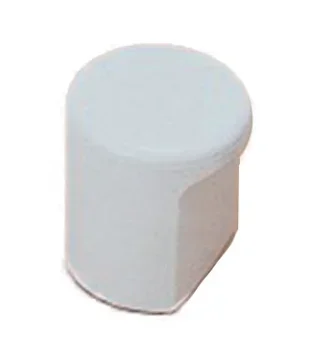 Bouton de meuble cuir vachette blanc 32 mm - Réf. 81913