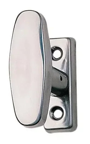 Bouton de porte avec rosace inoxydable carré 7x25 mm MAP 660X gris intérieur